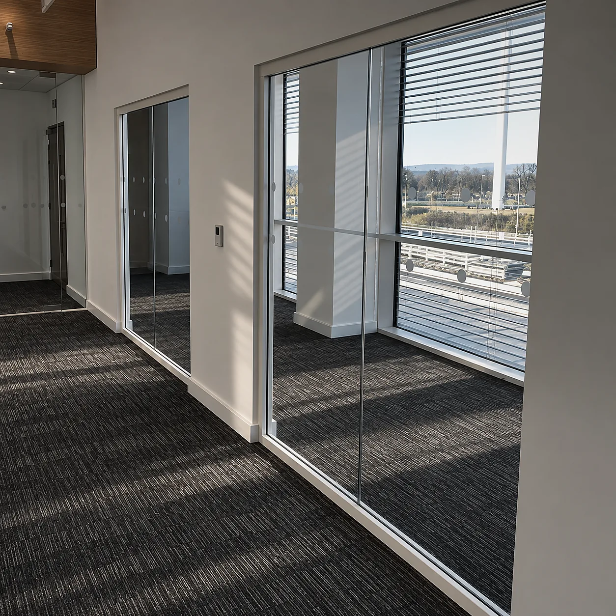 Fire-rated glazed systems on site