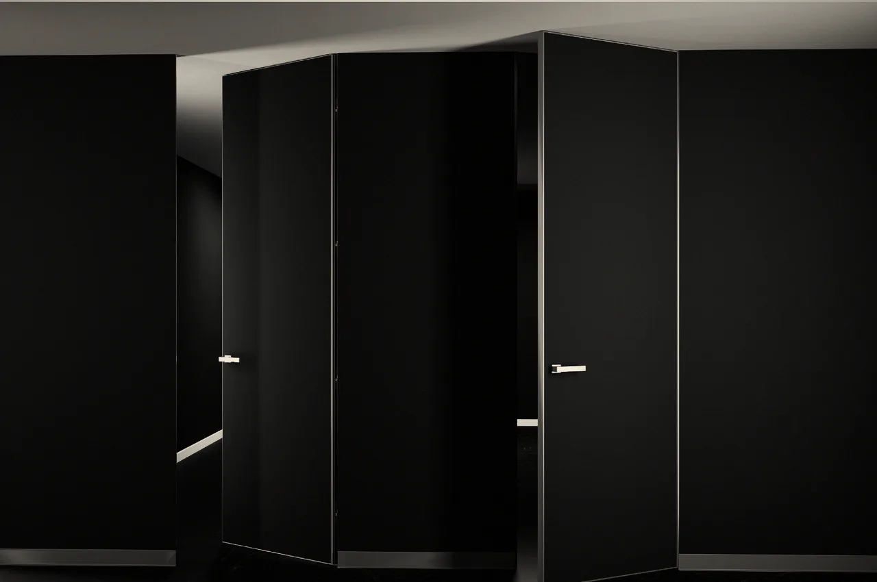 Floor-to-ceiling concealed doors