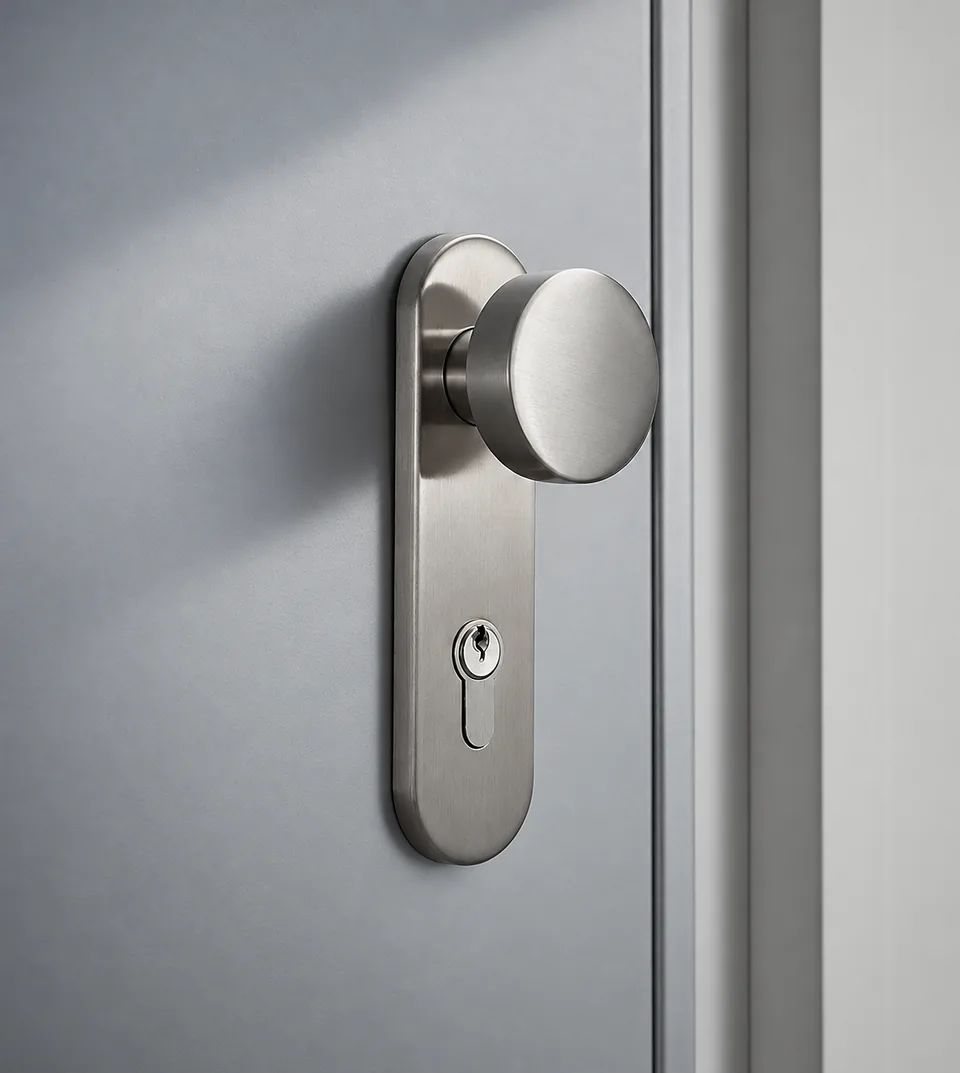 Stainless steel push-button handle
